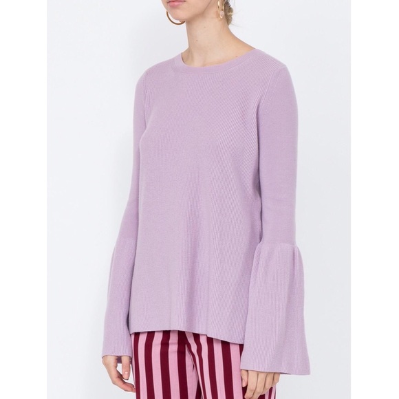 STELLA MCCARTNEY Purple Flare Sleeve Wool Sweater - Picture 8 of 10